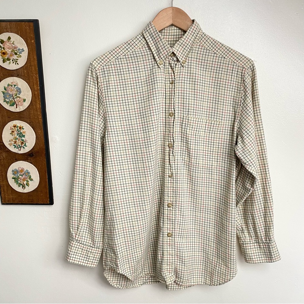 Stenstroms Windowpane Plaid Cotton Button Up Shirt